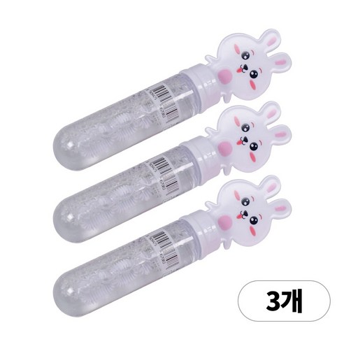 디어플레이스 보글보글 미니 비눗방울, 3개, 아기토끼 화이트