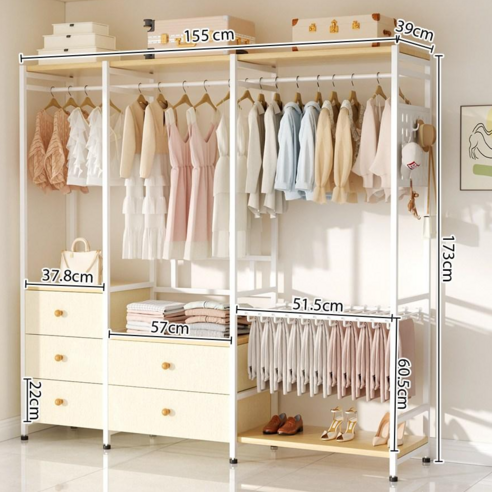 하이피러브 드레스룸 행거의 서랍장 디테일과 수납 용량 실제 사용 후기 이미지