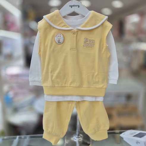 아가방 아기 상하복 메이조끼3세트 01S133251 봄옷 가을옷 아기등원룩
