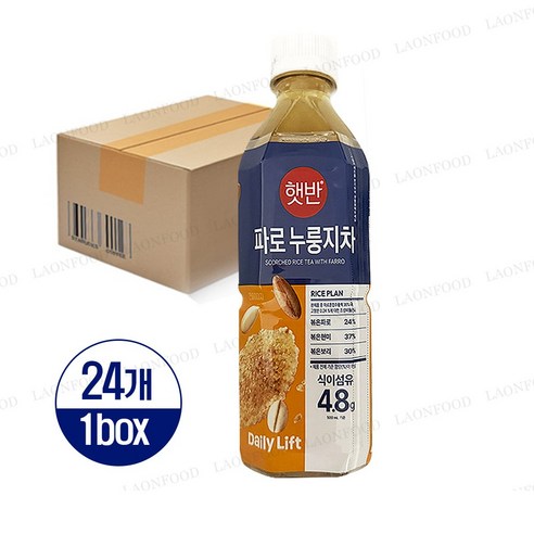 햇반 파로 누룽지차, 500ml, 24개