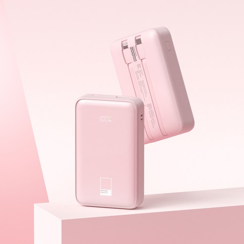 팬톤 22.5W PD 고속충전 빌트인 케이블 보조배터리 20000mAh 후기 분석 - 제품 두께 및 그립감