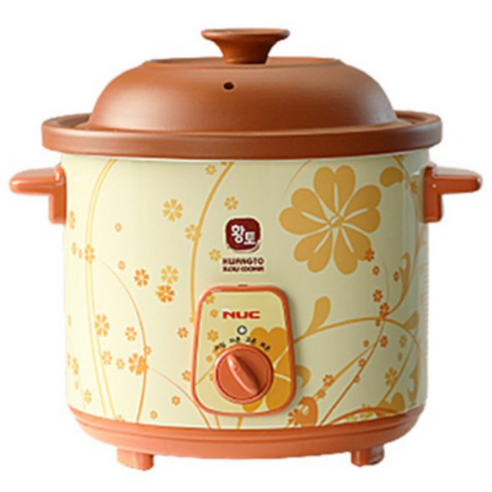 엔유씨 황토 슬로우쿠커 꽃 3.5L, 3.5L (NSC-3052)