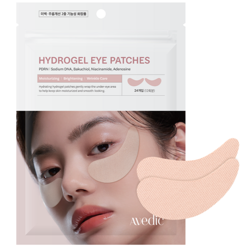 Abedik PDRN Bakuchiol Hadeugel Apaechi , 1 Pack , 2 4 Pack Pack (아베딕 PDRN 바쿠치올 하이드로겔 아이패치, 1개, 24개입)