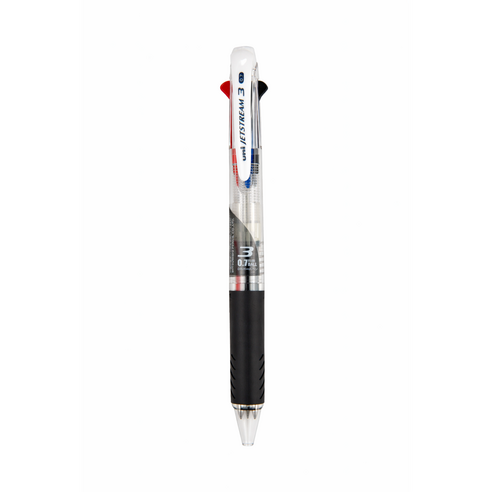 유니 제트스트림 3색볼펜 0.7mm, 투명, 1개