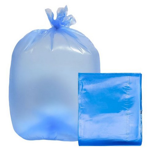 월드크린 분리수거 배접 비닐봉투 파랑, 50L, 50개