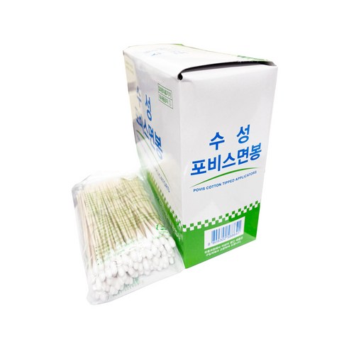 수성메디칼 포비스면봉 수성위재 솜면봉 6inch 100개입 간편 위생 면봉 순면면봉, 1개