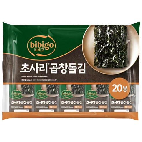비비고 초사리곱창돌김, 5g, 20개 - 전장김