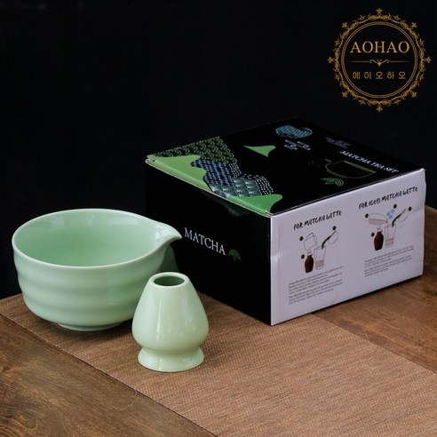 AOHAO Matcha whisk 말차도구 2/4/7 PCS 세트 차선, 연두색2pcs, 5세트