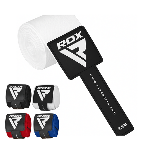 링사이드코리아 올림픽 아이바 인증 RDX AIBA 복싱핸드랩 / mma 킥복싱 붕대 밴디지 3.5m 1쌍, 1세트, 화이트