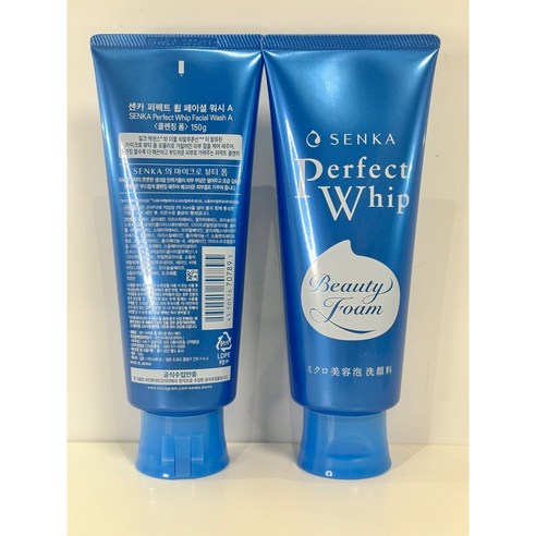 센카 퍼펙트 휩 페이셜 워시 대용량 클렌징 폼, 150g, 2개