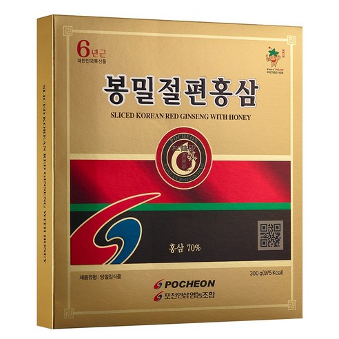 포천홍삼 봉밀절편홍삼 대용량, 300g, 1개