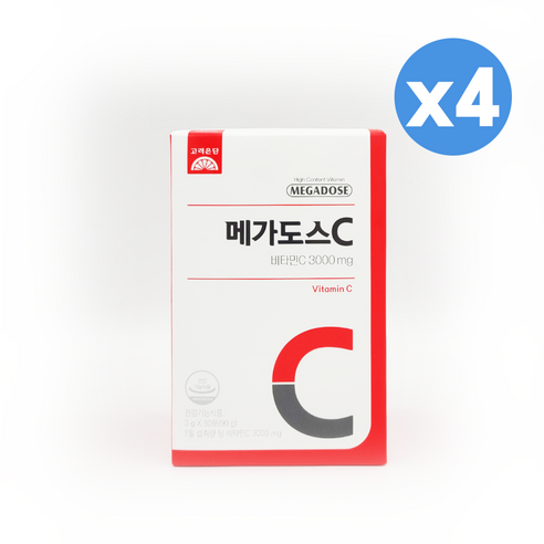 고려은단 메가도스C 비타민C, 90g, 4개