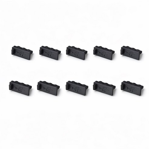 티놀지 USB 충전 단자 포트 먼지마개 보호캡 실리콘, 10개, T-DC-USB-B