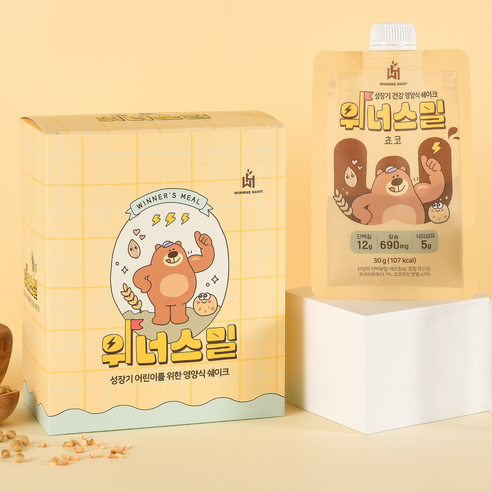 [합성첨가물 NO] 위너스밀 키즈 아침 식사대용 영양식 쉐이크 파우치 초... 맛있게 먹은 솔직 후기 - 상품 이미지 3