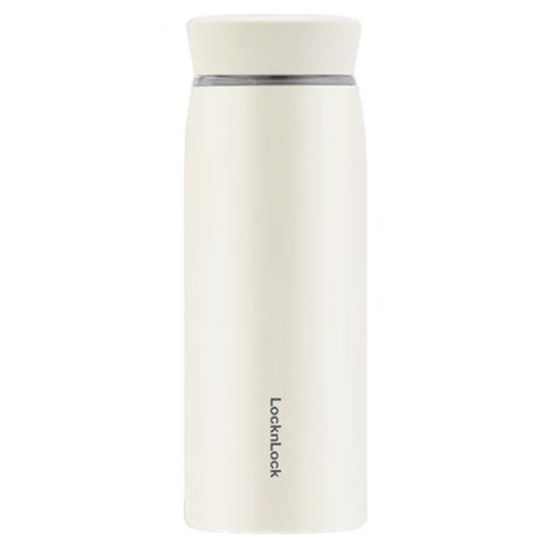 락앤락 경량 휴대용 스마트 스테인리스 텀블러, 1개, 380ml, 아이보리 화이트