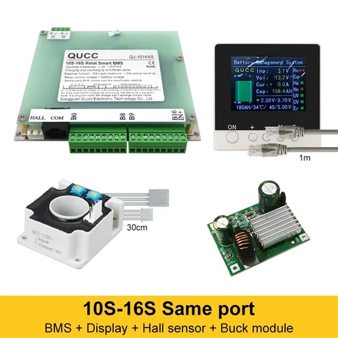 Qucc 200A 4S 10S Lifepo4 배터리 액티브 밸런스 디스플레이 접촉기 스마트 BMS 12V 36V - 전자회로 | 쿠팡