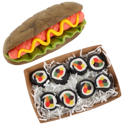 쪼물락비누 클레이 립버거 김밥 만들기 1인용, 1개