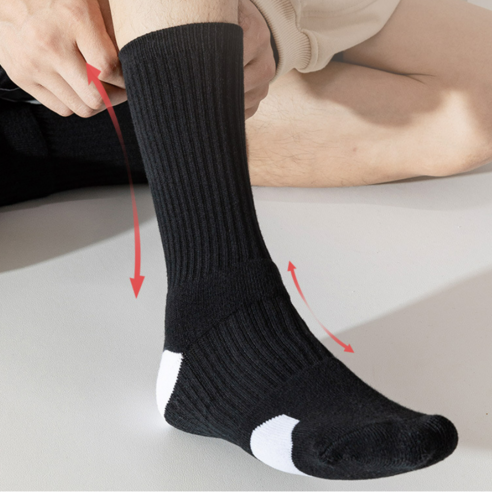 SPRINTA 작업용 안전화 통풍 이중바닥 양말 5켤레 세트 이미지 3