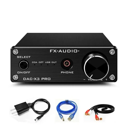 FX 오디오 DAC-X3PRO 디지털 디코더 ASRC USB STM32 ES9023 NE5532 동축 광학 AUX 24 비트 ...