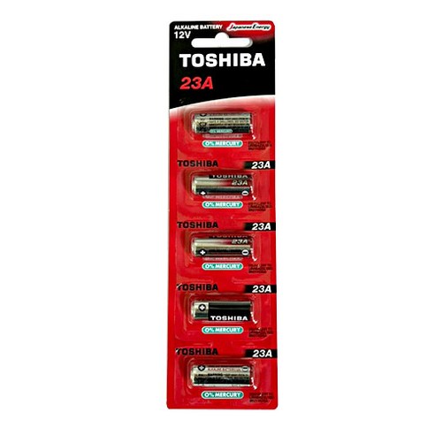 도시바 알카라인 무수은 건전지 23A, 5개입, 1개