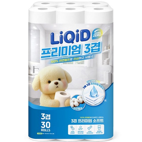 화장지 천연펄프100% 리퀴드 3겹 티슈 30m 두루마리 고급롤화장지 솔직 후기 | 실사용자 리뷰 분석 썸네일