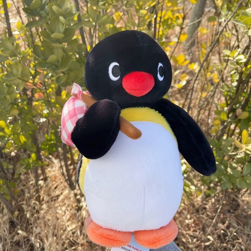 오후꽃 정품 PINGU 핑구 보따리 인형 중형, 1개, 25cm
