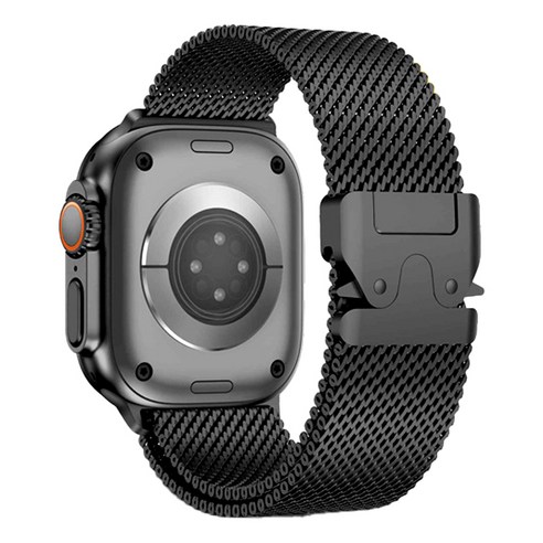 TF7 애플워치 체인매쉬 메탈 버클 스트랩 TF7AW73 42 / 44 / 45 / 46 / 49mm, 블랙, [42/44/45/46/49], Black, 1개