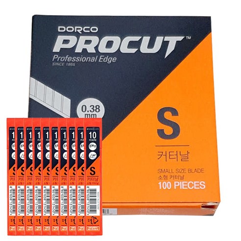 도루코 S형 커터칼날 9mm 10개입 컷터날 소형 캇타 사무용 문구, 단일, 10개 단일, 10개