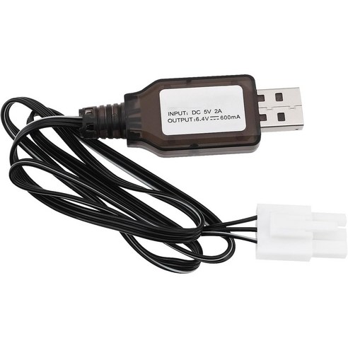 올칩 6.4V 리튬 배터리용 EL4.5-3P USB 충전기 RC카 드론 보트 호환 충전 케이블, 1개, (EL4.5-3P) 6.4v USB충전기
