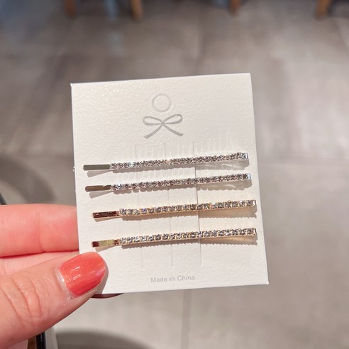 찰나의 스타일 망침 방지 큐빅 일자핀 실핀 헤어머리핀 세트