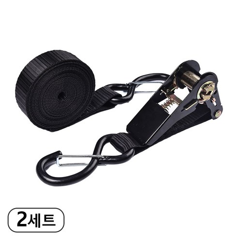신명자동바 25mm S타입 고리 자동바 깔깔이바, 2세트, 블랙