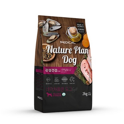 네이처플랜2kg 관절건강 조인트케어 강아지 소프트사료, 2kg, 1개, 닭+초록잎홍합, 뼈/관절강화