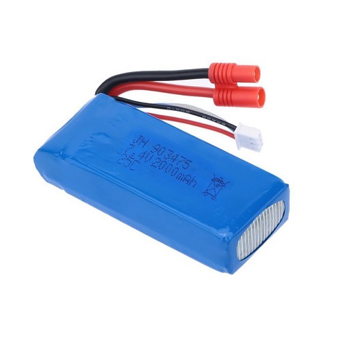 시마 올칩 7.4V 2000mAh 드론 X8C RC카 배터리 UDIRC UD1601 UD1602 SG1603 SG1604 호환, 1개, (X8C) 7.4v 2000mah