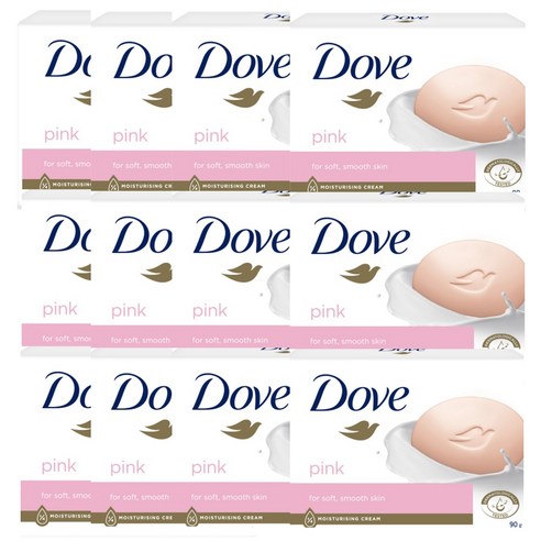 도브 뷰티바 비누 핑크, 90g, 12개입