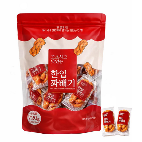 고소하고 맛있는 한입 꽈배기 약 720g 약120개, 120개, 6g