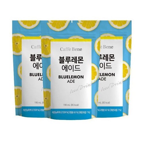 카페베네 블루레몬에이드, 190ml, 20개