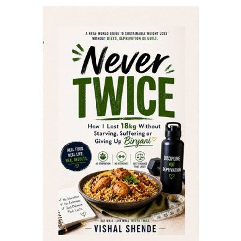 (영문도서)Never Twice: How I Lost 18kg Without Starving Suffering or Giving Up Biryani Paperback, Notion Press, English, 9798904793500