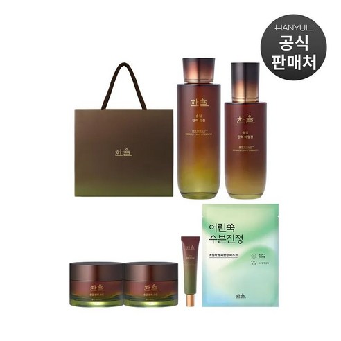 한율 송담 탄력 기초 5종세트(스킨+에멀전+아이크림+크림2개)+어린쑥 마... 솔직 후기 | 피부 타입별 분석 - 상품 이미지 1
