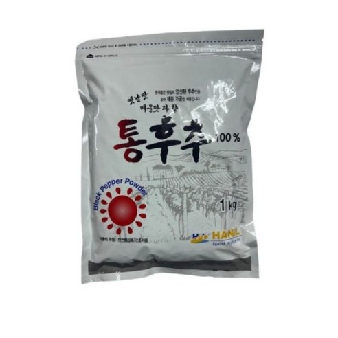 랄랄라몰 한일 통후추 알후추 흑후추 100%, 1개, 1kg