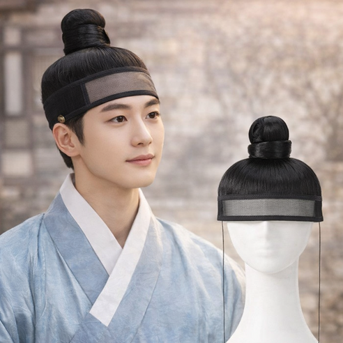 상투머리 도련님 가발 사극 전통머리 소품 드라마 영화 연극 고대 장식품 민속품, 상투머리, 1개 - 헤어소품 | 쿠팡