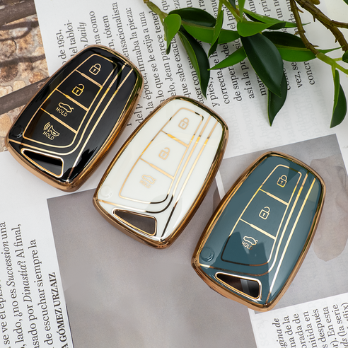 바이어블 현대 호환 신형 3버튼 4버튼 그랜져HG 싼타페DM 제네시스DH 호환 자동차 tpu 스마트키 케이스 키홀더 이미지 2