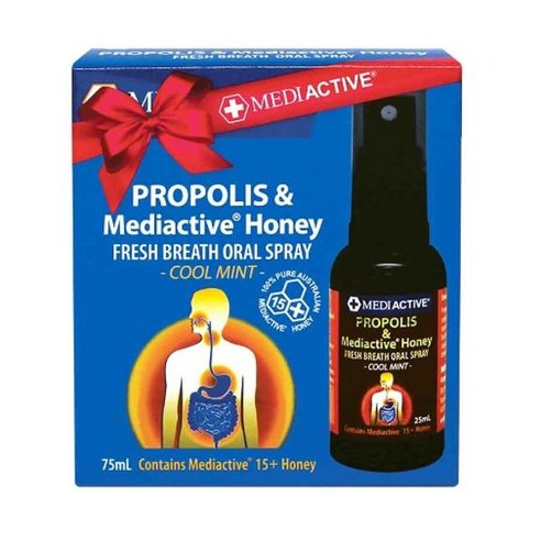 (호주직배) 메디액티브 프로폴리스 허니 스프레이l 25ml 3개입 Mediactive Propolis & Honey Spray 25ml 3pack