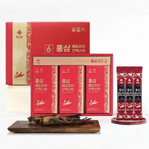 [청고담] 발효홍삼스틱 홍삼배도라지 진액스틱 (전성분국내산 무정제수 무보존제), 30개, 15ml