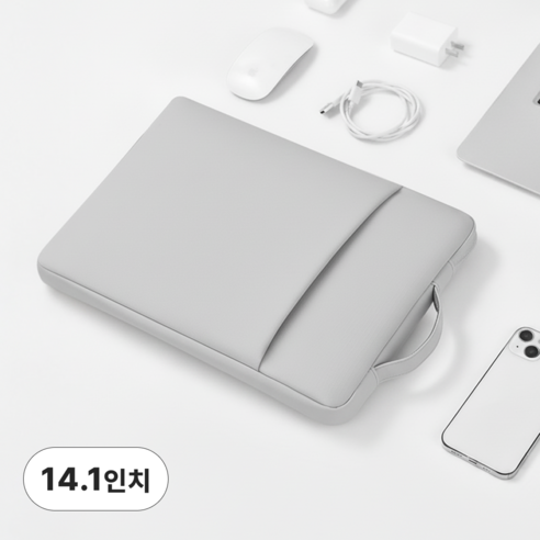 제로필 모서리보호 14인치 16인치 노트북파우치, 1개, 라이트그레이