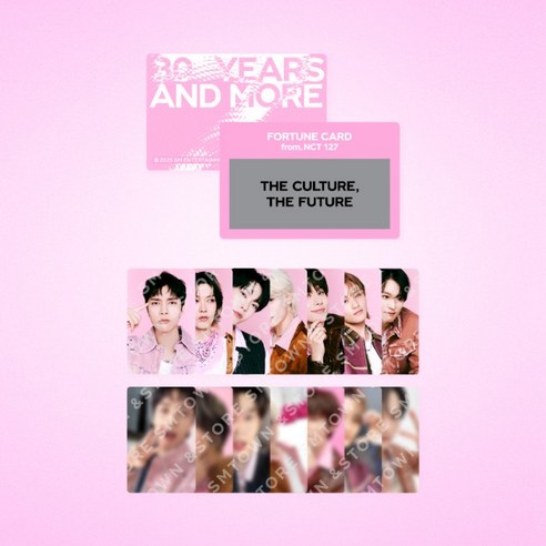 에스엠타운 라이브 2025 엔시티127 쟈니 태용 유타 도영 재현 해찬 마크 정우 포춘 스크래치 공식 굿즈 정품 포토카드 포카 세트