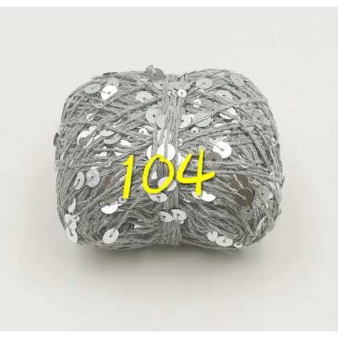 50G 색상 크로 가방 루렉스 공예 골든 원사 DIY 슬리버 스웨터 뜨개질 스레드 스파클 반짝이, 104, 1개