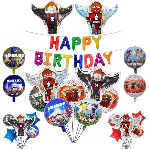 2026 로블록스 게임 캐릭터 생일파티 풍선 세트 남자 게임 테마 생일파티 용품 세트, 1개, Multicolor