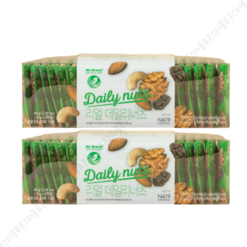 노브랜드 견과류 리얼데일리너츠, 400g, 2개