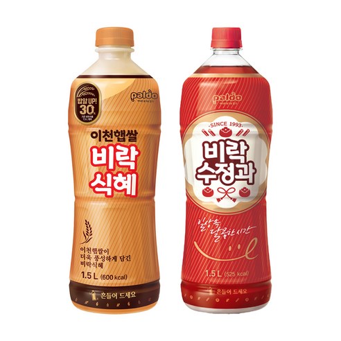 이천햅쌀 비락식혜 1.5L+ 수정과 1.5L 혼합구성, 1.5L, 2개