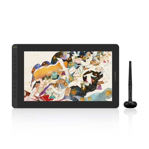 HUION Kamvas 16(2021) 15.6 Windows Mac 액 탭 액정 펜 태블릿 인치 충전 불필요 펜